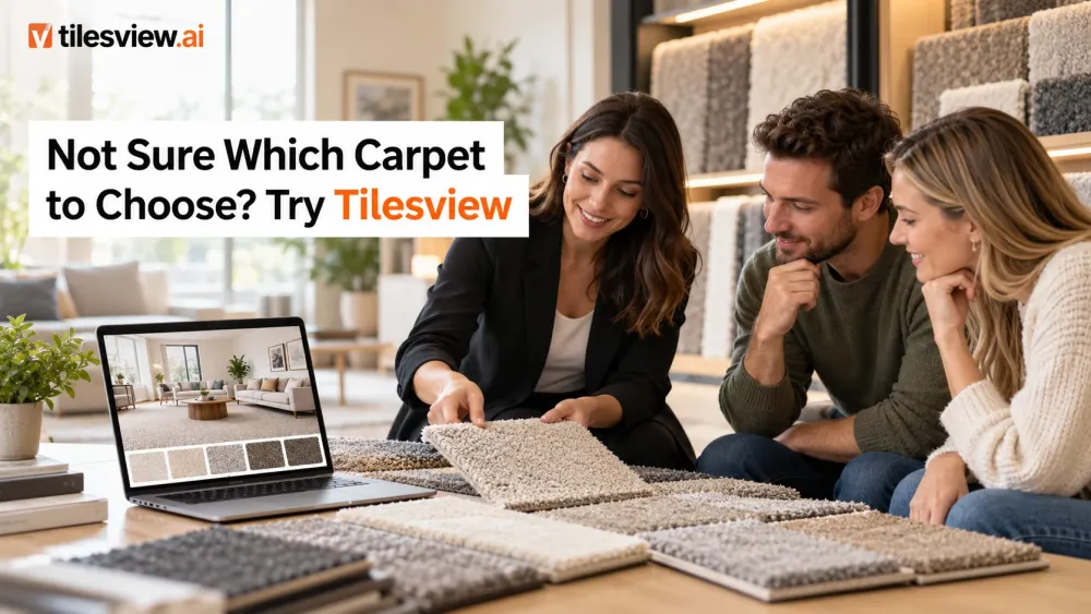 Weet u niet zeker welk tapijt bij uw kamer past? Probeer Tilesview